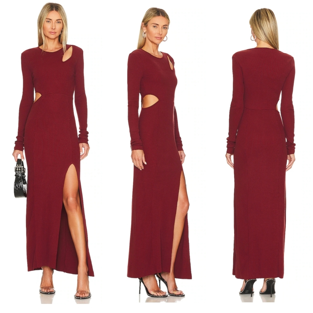 The Range Carved Maxi Dress in Berry Size S Bodycon
